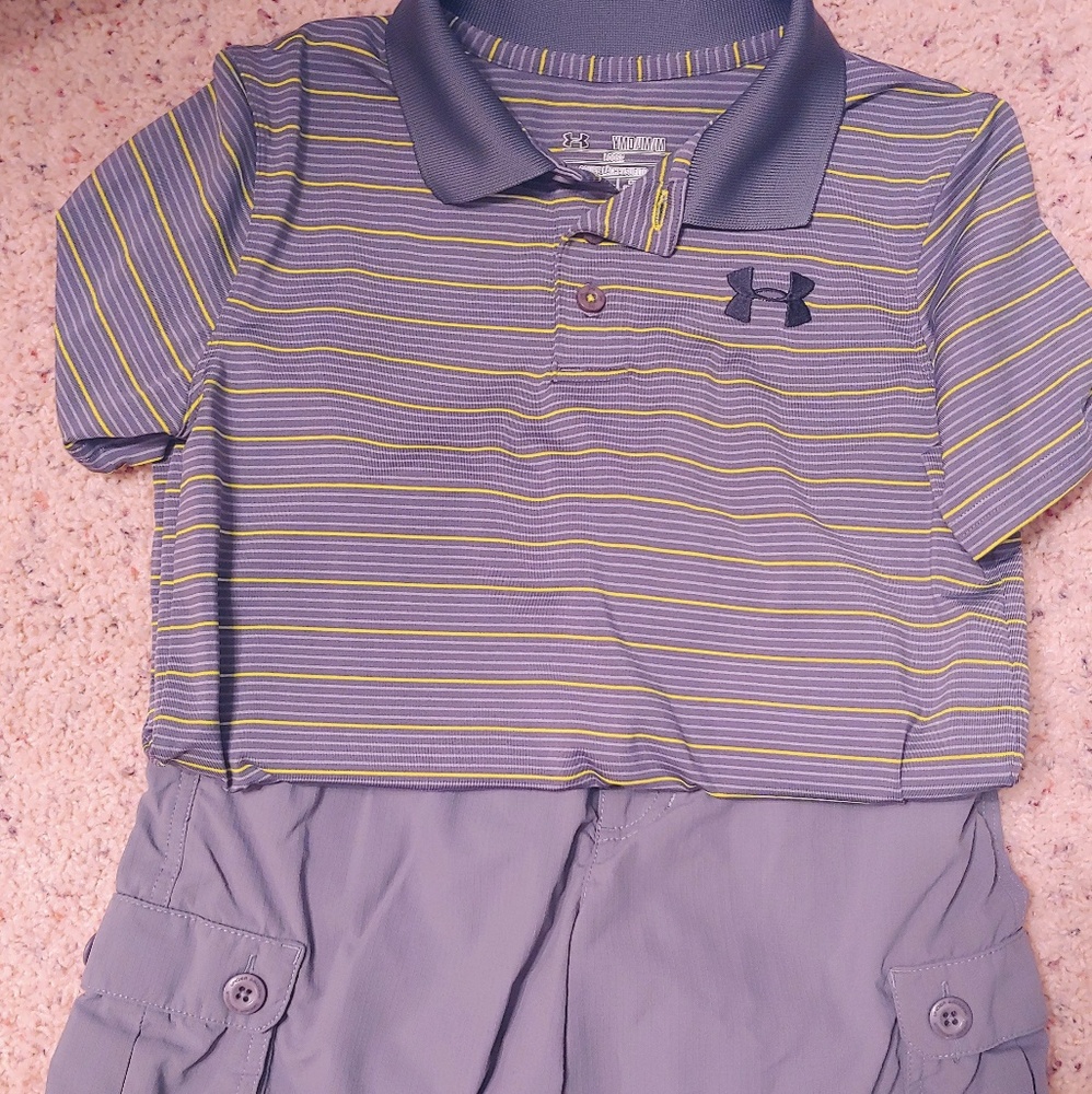 Boys Under Armour shorts and shirt